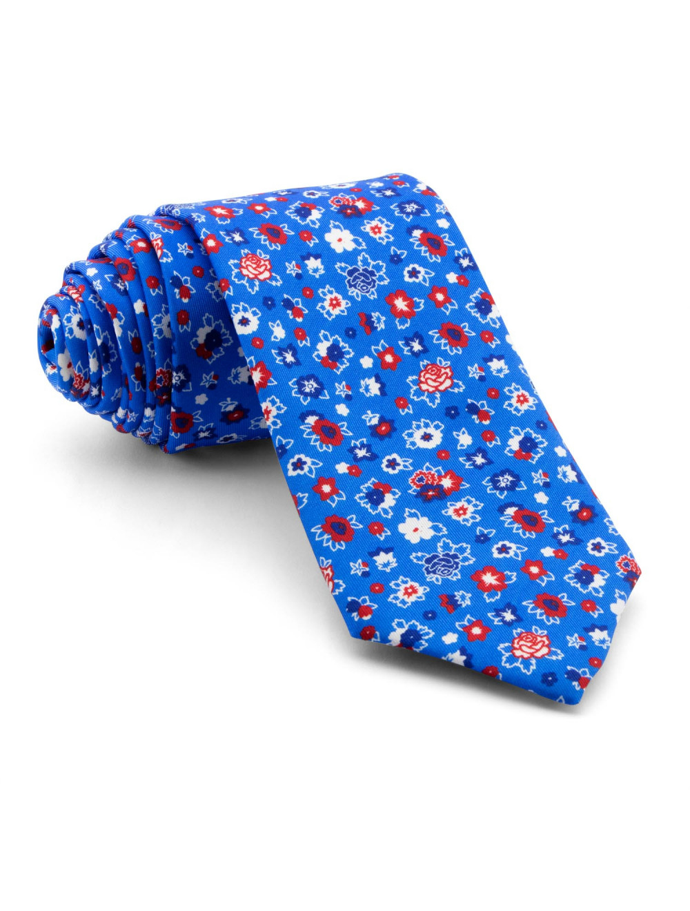 Corbata Azul Flores |