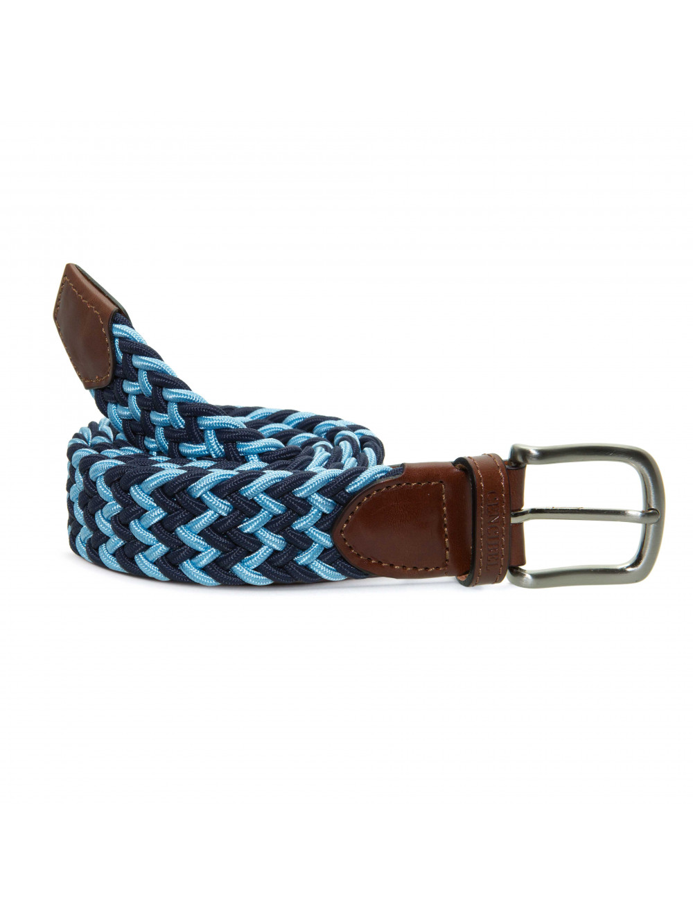 Cinturón Elástico Bicolor Azul para hombre
